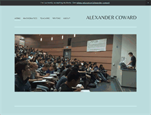 Tablet Screenshot of alexandercoward.com